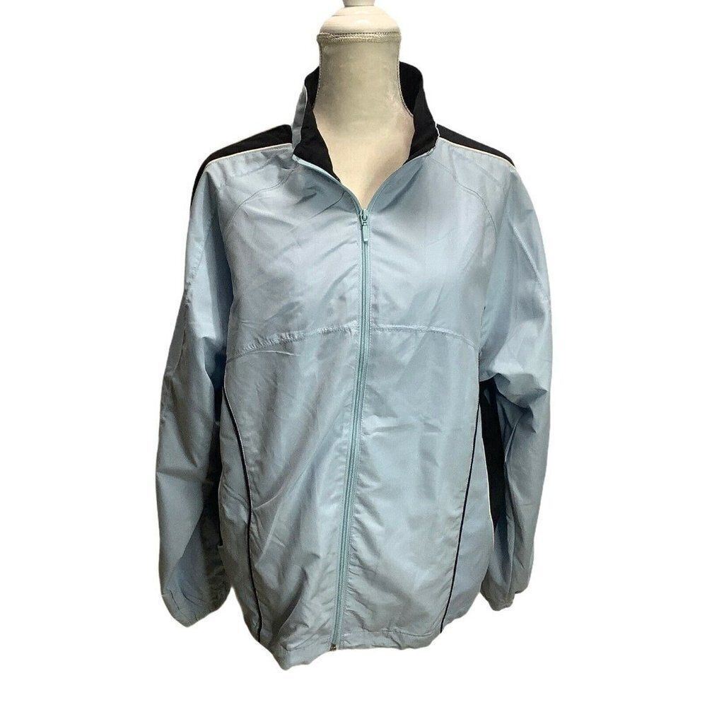Ladies Wilson Blue Black White Jacket Track Workout Size 2XL Outdoors Sport